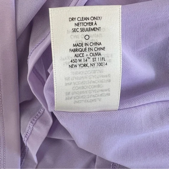 Alice + Olivia Havana Sleeveless Cut Out Mini Dress in Lavender NWT - Picture 9 of 9